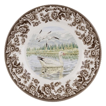 Spode Woodland Salad Plate, Snow Goose, 8” | Ideal for Thanksgiving and Special Occasions | Made i...