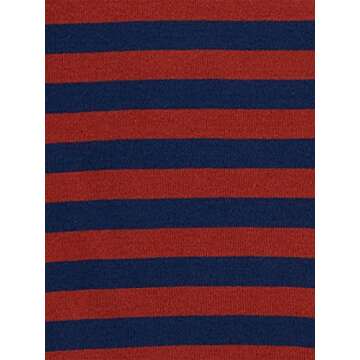 Simple Joys by Carter's Baby 3-Piece Snug-fit Cotton Holiday Pajama Set, Burgundy Stripe/Light Blue Moose, 2T