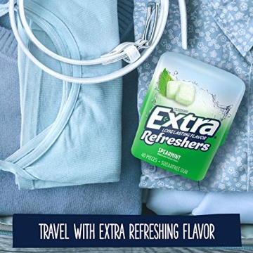 EXTRA Refreshers Spearmint Gum - Sugar-Free Freshness - Pack of 4