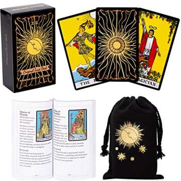 Vitacera Original Tarot Cards Deck with Guidebook & Linen Tarot Bag - Smith Classic Artwork, Traditi...