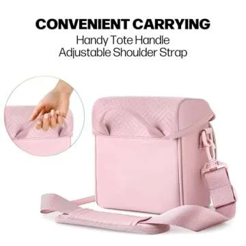 Prokva Camera Sling Bag Compatible with Polaroid Now 2nd Generation I-Type, Now+ 2nd Gen I-Type, Now, Now+, OneStep Instant Camera, Camera Crossbody Bag with Adjustable Strap, Pink(Empty Bag)