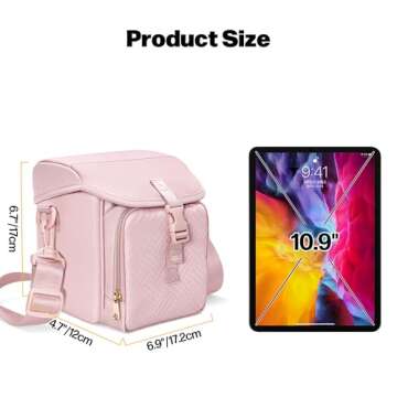 Prokva Camera Sling Bag Compatible with Polaroid Now 2nd Generation I-Type, Now+ 2nd Gen I-Type, Now, Now+, OneStep Instant Camera, Camera Crossbody Bag with Adjustable Strap, Pink(Empty Bag)