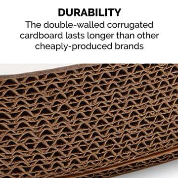 Furhaven Scratching Pad Ball Track Cat Toy w/ Catnip for Indoor Cats - Hexagonal Busy Box Scratcher - Rainbow Scales, One Size