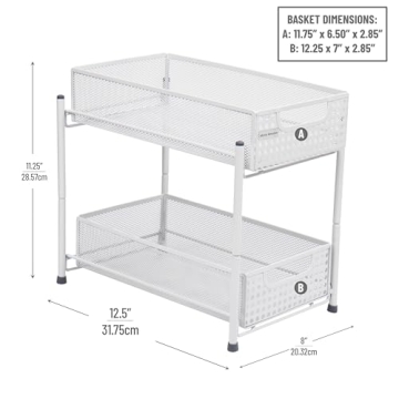 Mind Reader 2 Tier Accessory Organizer for Any Space