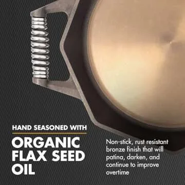 FINEX 14" Cast Iron Skillet for Effortless Cooking