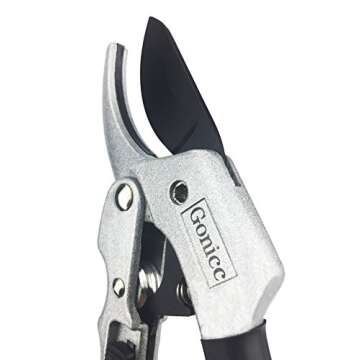 gonicc 8" Professional SK-5 Steel Blade Sharp Anvil Pruning Shears (GPPS-1001),Less effort. Pruning Scissors, Bonsai Scissors