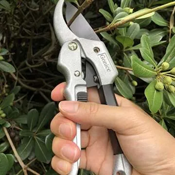 gonicc 8" Professional SK-5 Steel Blade Sharp Anvil Pruning Shears (GPPS-1001),Less effort. Pruning Scissors, Bonsai Scissors