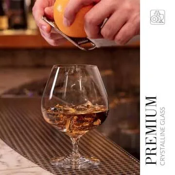 Krosno Cognac Snifter Glasses Set of 6 Perfect for Sipping