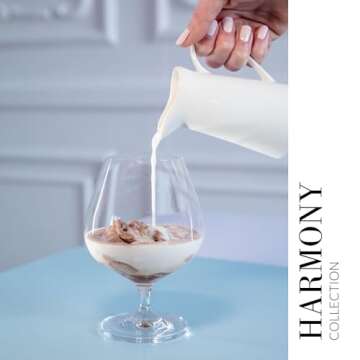 Krosno Brandy Cognac Snifter Glasses, Set of 6, 18.6 oz, Harmony Collection, Ideal for Spirit Sipping, Lead-Free Glass, Dishwasher Safe, Made in Europe