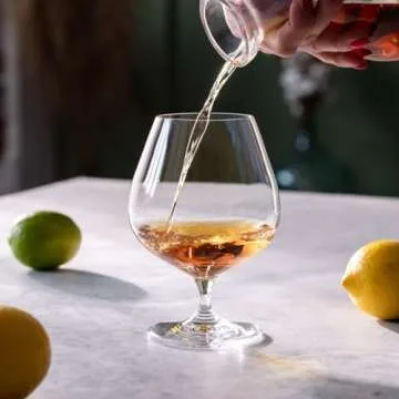 Krosno Cognac Snifter Glasses Set of 6 Perfect for Sipping