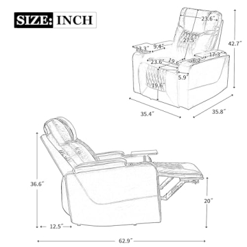 Comfort Merax Electric Recliner with USB Port and Tray Table