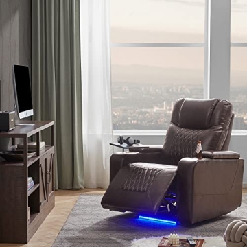 Comfort Merax Electric Recliner with USB Port and Tray Table