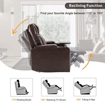 Comfort Merax Electric Recliner with USB Port and Tray Table