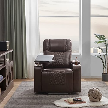 Comfort Merax Electric Recliner with USB Port and Tray Table
