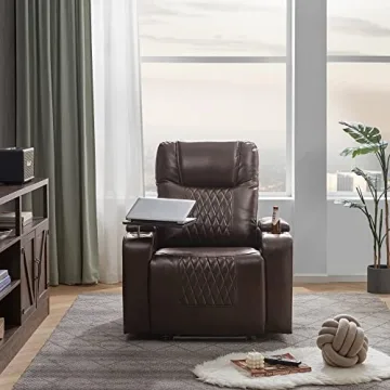 Comfort Merax Electric Recliner with USB Port and Tray Table