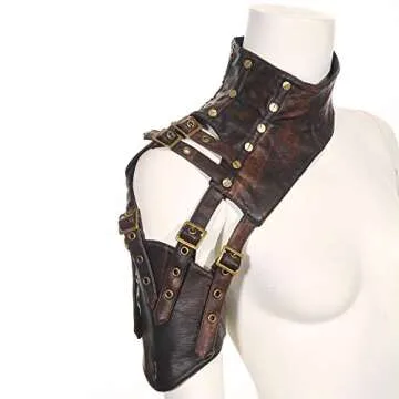 Vintage GEAR RAVE Steampunk Leather Bolero Jacket