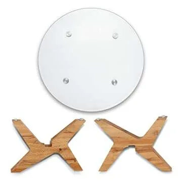 ivinta Round Glass Coffee Table for Modern Homes