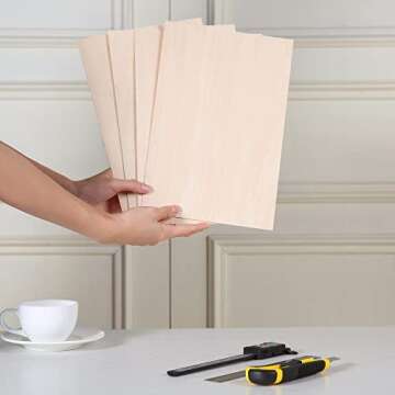 High-Quality Basswood Sheets for Crafting - 20 Pieces