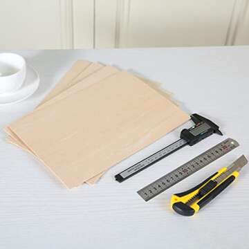 High-Quality Basswood Sheets for Crafting - 20 Pieces
