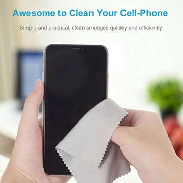 Mcyye 8 PCS Microfiber Cleaning Cloth for Glasses (6"x7"), Premium Eyeglass Cleaning Cloth, Lens Wip...