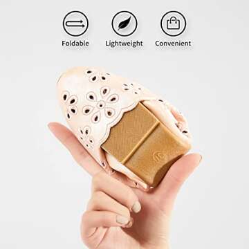 FRACORA Women's Ballet Flats Black PU Leather Dress Shoes with Breathable Eyelets for Ultimate Comfo...