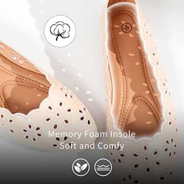 FRACORA Women's Comfortable Black Ballet Flats for Everyday Use