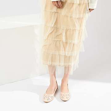 FRACORA Women's Comfortable Black Ballet Flats for Everyday Use