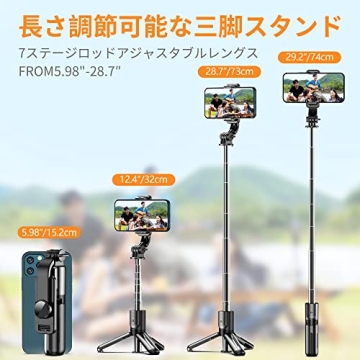 Portable Selfie Stick Tripod with Wireless Remote, 3 in 1 Extendable Selfie Stick Phone Holder for iPhone 13/12/12 Pro/12 Pro Max/11/11 Pro/X/XR/XS/8/7/6S,Android Samsung Smartphone