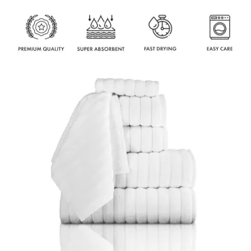 Luxury Classic Turkish Towels 6 Piece Set, Quick Drying & Absorbent