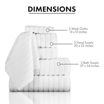 Luxury Classic Turkish Towels 6 Piece Set, Quick Drying & Absorbent