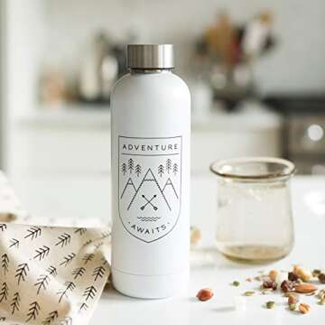 Now Designs Stainless, Adventure Awaits Design Water Bottle