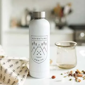 Now Designs Stainless, Adventure Awaits Design Water Bottle