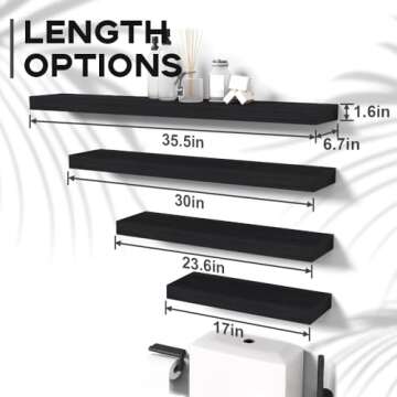 Habudda Floating Shelves - Rustic Wall Storage Solution