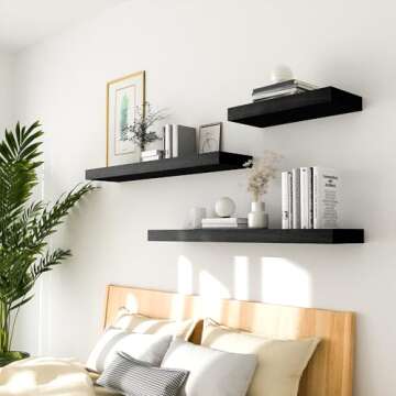 Habudda Floating Shelves - Rustic Wall Storage Solution
