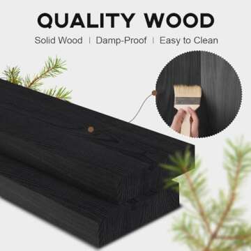 Habudda Floating Shelves - Rustic Wall Storage Solution