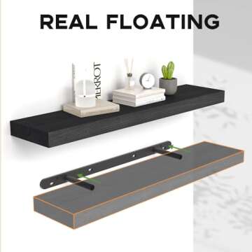 Habudda Floating Shelves - Rustic Wall Storage Solution