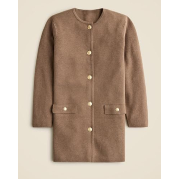 Women's Cardigan Mini Dress Long Sleeve Button Down Elegant Short Dress Relaxed Fit Knit Sweaters Dresses Coffee