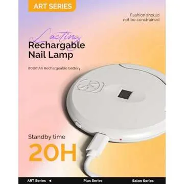 MelodySusie Mini UV Light for Gel Nails Flash Curing Cordless UV Nail Light Smart Sensor for Fast Nail Extension, Portable Art04M Rechargable UV LED Nail Lamp for Manicure Gel Nail Polish DIY Nail Art