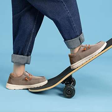 Bruno Marc Boys Slip-On Casual Comfortable Lightweight Loafer Shoes, Khaki - 13 Little Kid (SBLS2213K)