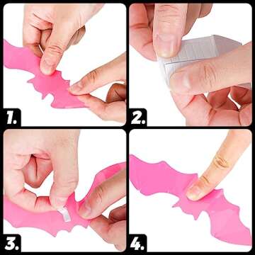 Halloween 112Pcs 3D Bats Wall Decoration for Parties