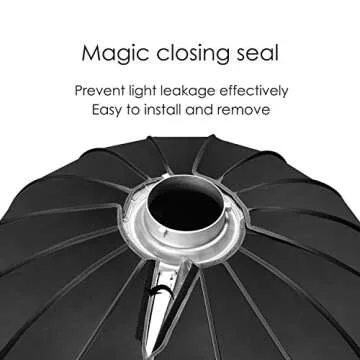 NEEWER Hexadecagon Softbox 36 inches/90 centimeters with Black Rim and Bowens Mount, Portable Softbox Diffuser Compatible for NEEWER CB60 CB100 CB150 CB60 RGB and Other Bowens Mount Lights