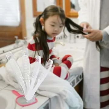 Disposable Combs Bulk, Individually Wrapped Combs for Hotel, Airbnb, Homeless (Pack of 50, White Combs)