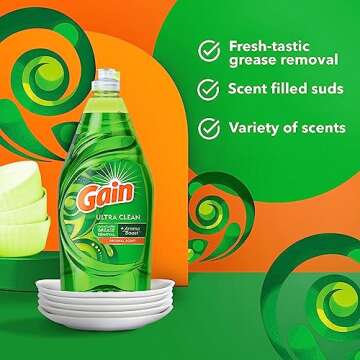Gain Ultra Dishwashing Liquid Dish Soap, Original Scent, 38 fl oz