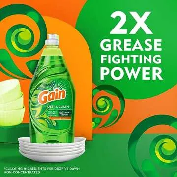 Gain Ultra Dishwashing Liquid Dish Soap, Original Scent, 38 fl oz