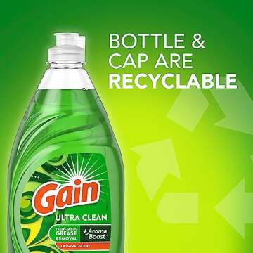 Gain Ultra Dishwashing Liquid Dish Soap, Original Scent, 38 fl oz