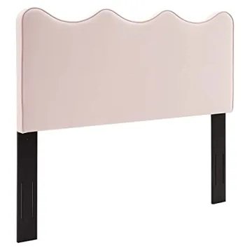 Modway Athena Velvet Headboard in Soft Peach-Blush