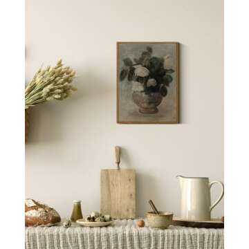 InSimSea Vintage Floral Canvas Wall Art Decor 12x16