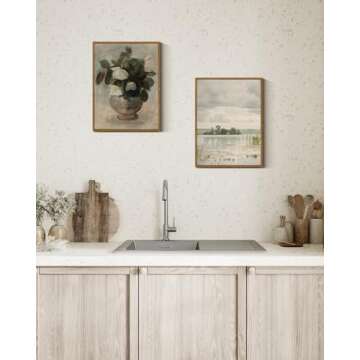 InSimSea Vintage Floral Canvas Wall Art Decor 12x16