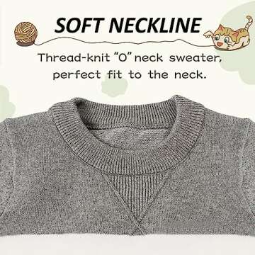 Peecabe Toddler Baby Cable Knit Sweater for Boys Long Sleeve Crewneck Striped Cotton Pullover Sweats...