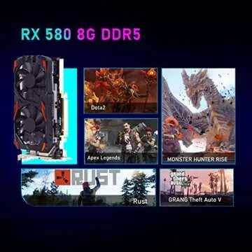 HP RGB Gaming PC Desktop Computer - Intel Quad I7 up to 3.8GHz, 16GB Memory, 128G SSD + 2TB, Radeon RX 580 8G, RGB Keyboard & Mouse, DVD, WiFi & Bluetooth, Win 10 Pro (Renewed)